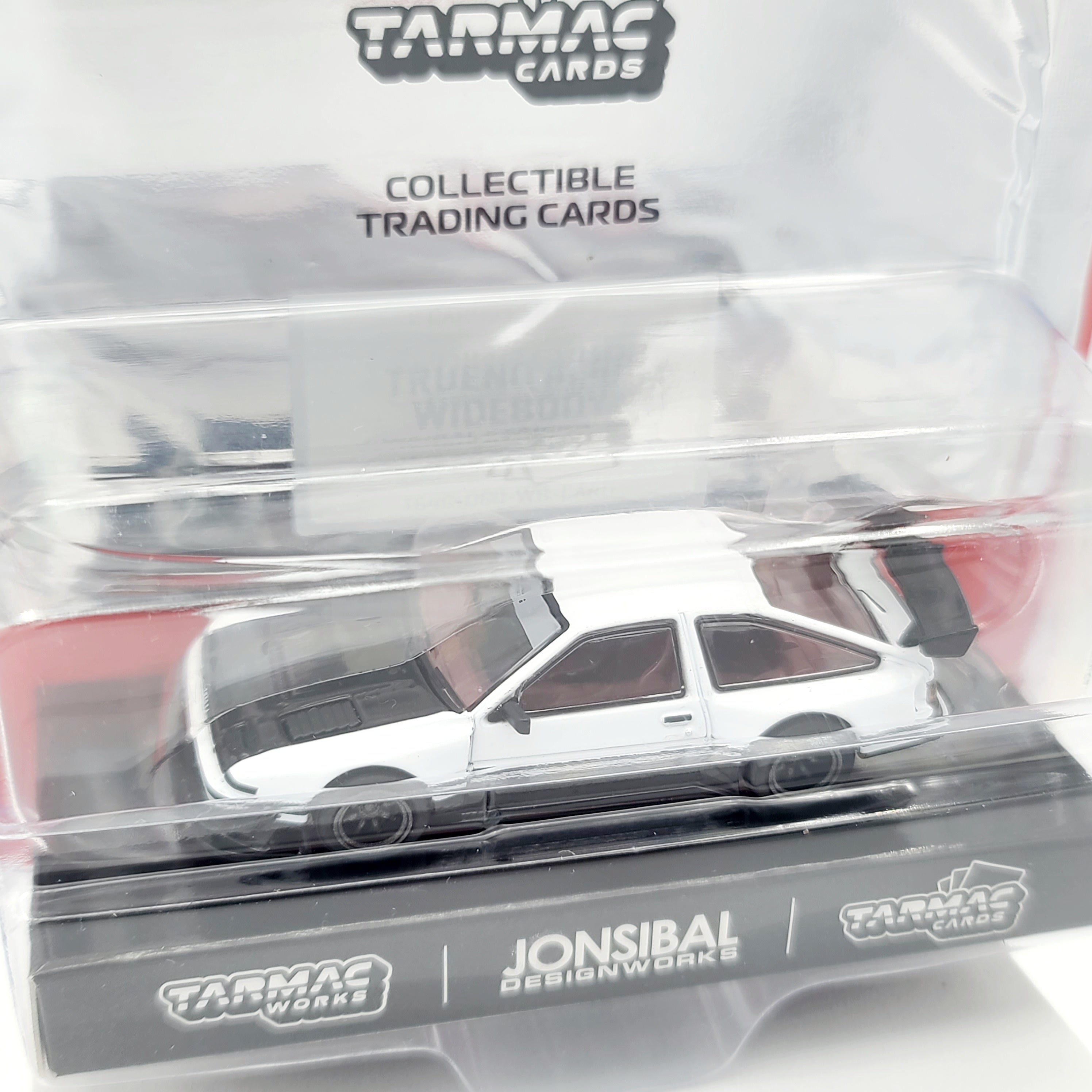 Tarmac Works Toyota Sprinter Trueno GTA Widebody w/ Tarmac Cards - 1:64, Jonsibal Designworks (2024 MiJo Exclusives - Limited Edition)